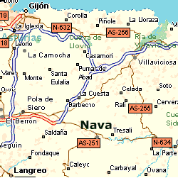 Location in Asturias